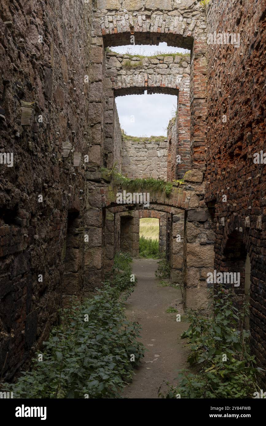 New Slains Castle, Burgruine an den Klippen, Cruden Bay, Peterhead, Aberdeenshire, Schottland, Großbritannien Stockfoto