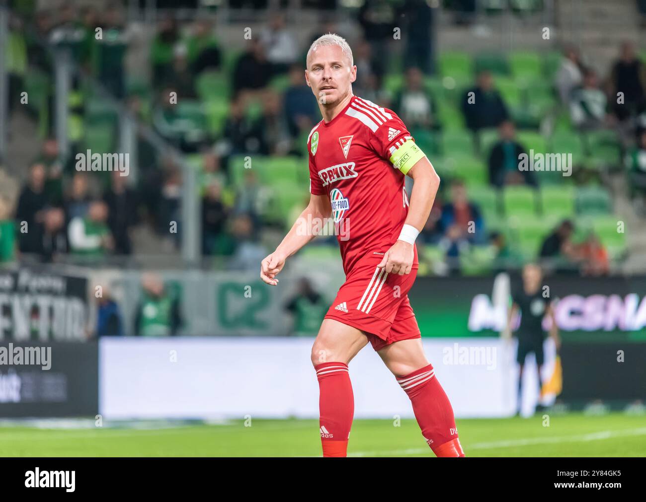 Budapest, Ungarn – 9. Oktober 2022. Debrecen Flügelspieler Balazs Dzsudzsak während des ungarischen Liga-Spiels Ferencvaros gegen Debrecen (2:0). Stockfoto