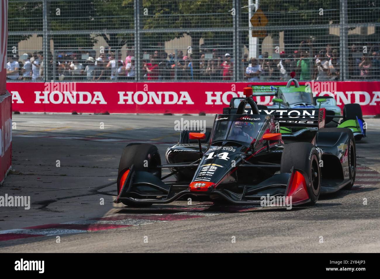 SANTINO FERRUCCI (14) aus Woodbury, Connecticut, läuft während der Honda Indy Toronto in Toronto, ON, CAN durch die Straßen Stockfoto