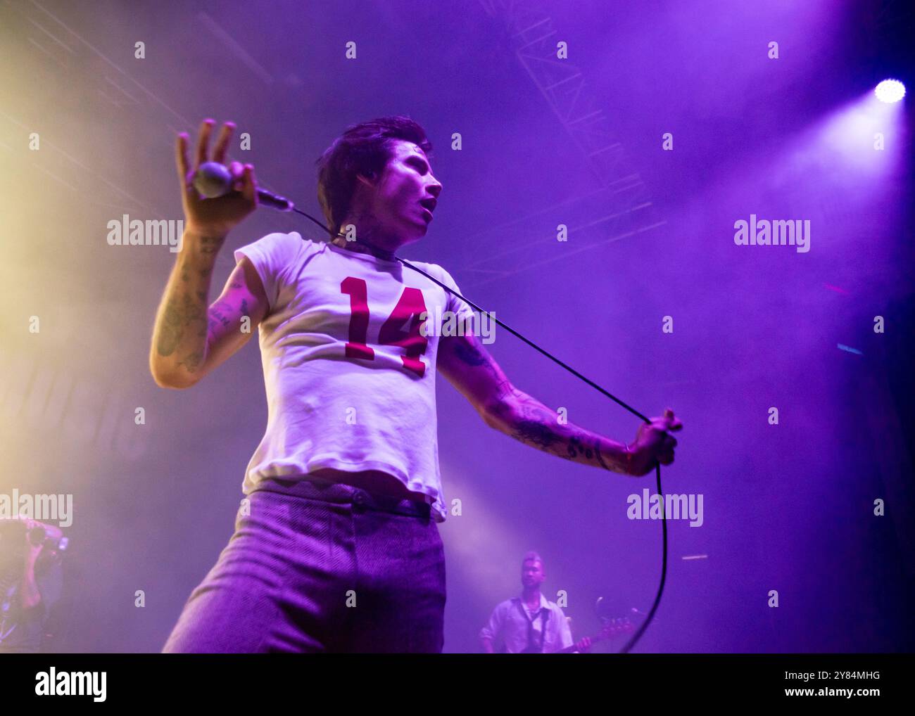 London, Vereinigtes Königreich. Oktober 2024. Jxdn, auch bekannt als Jaden Hossler, tritt im Londoner Shepherds Bush Empire für seine „When the Music Stops“-Europatour auf. Cristina Massei/Alamy Live News Stockfoto