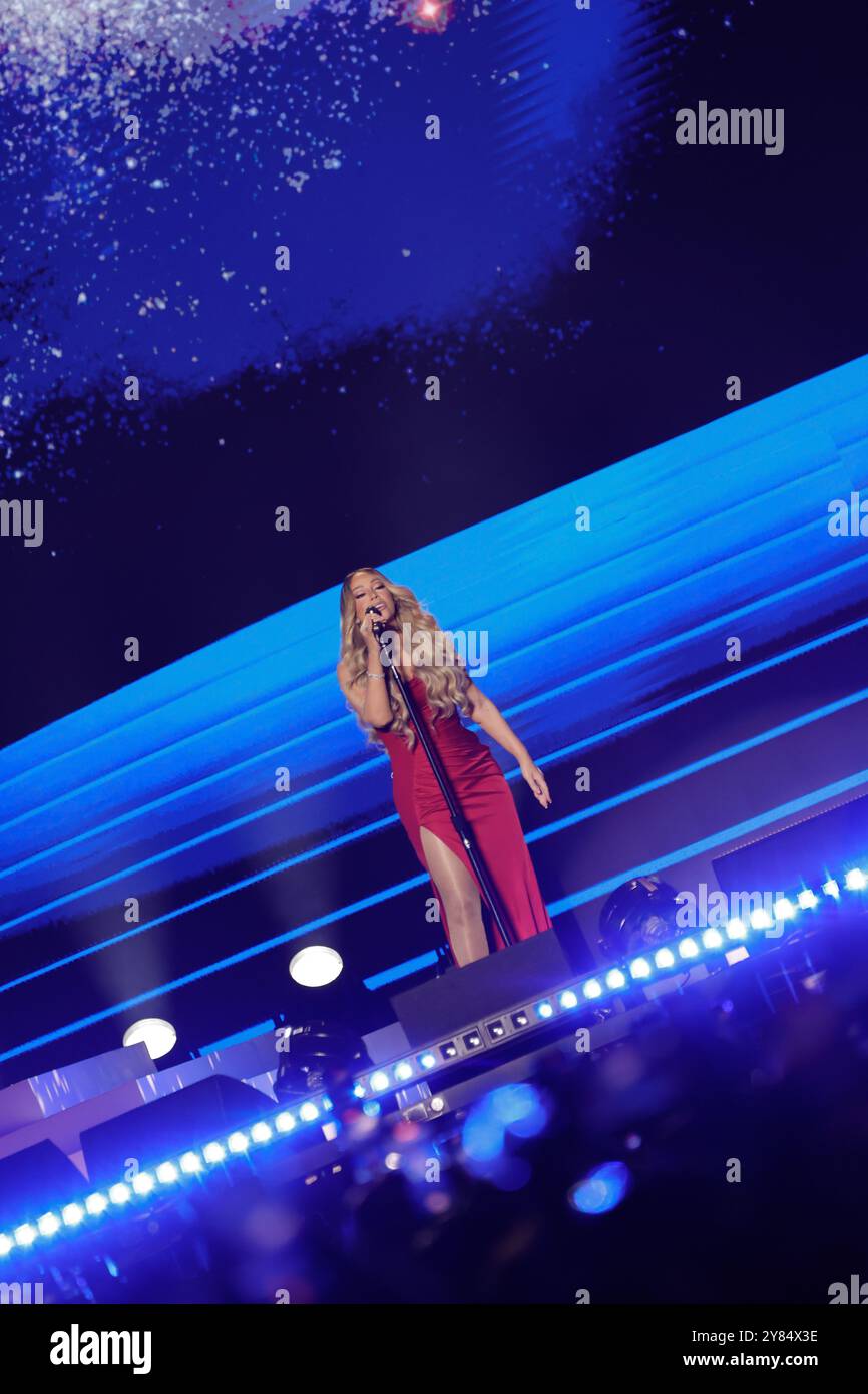 Sao Paulo, Brasilien. Am 20. September 2024 trat Mariah Carey am 20. September 2024 im Allianz Parque Stadium in São Paulo auf, bevor sie im Rock in Rio auftrat. Quelle: Adriana Spaca/Alamy Stockfoto