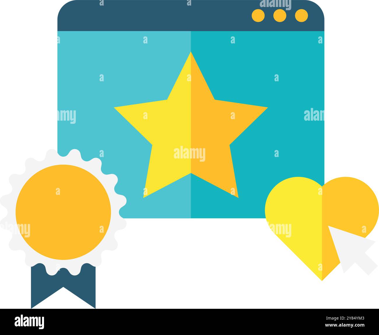Flaches Symbol für positive Bewertung der App. Der Benutzer ist die erste Wahl Stock Vektor