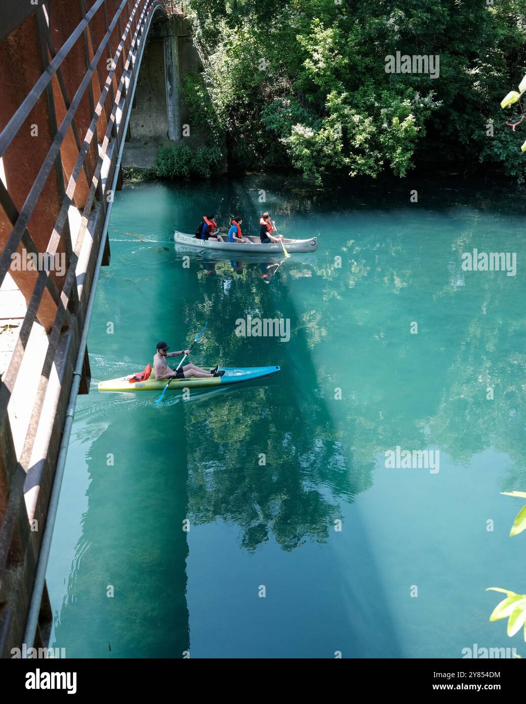 Austin, TX, USA - 29. Mai 2024 - Lady Bird Lake am Colorado River. Stockfoto