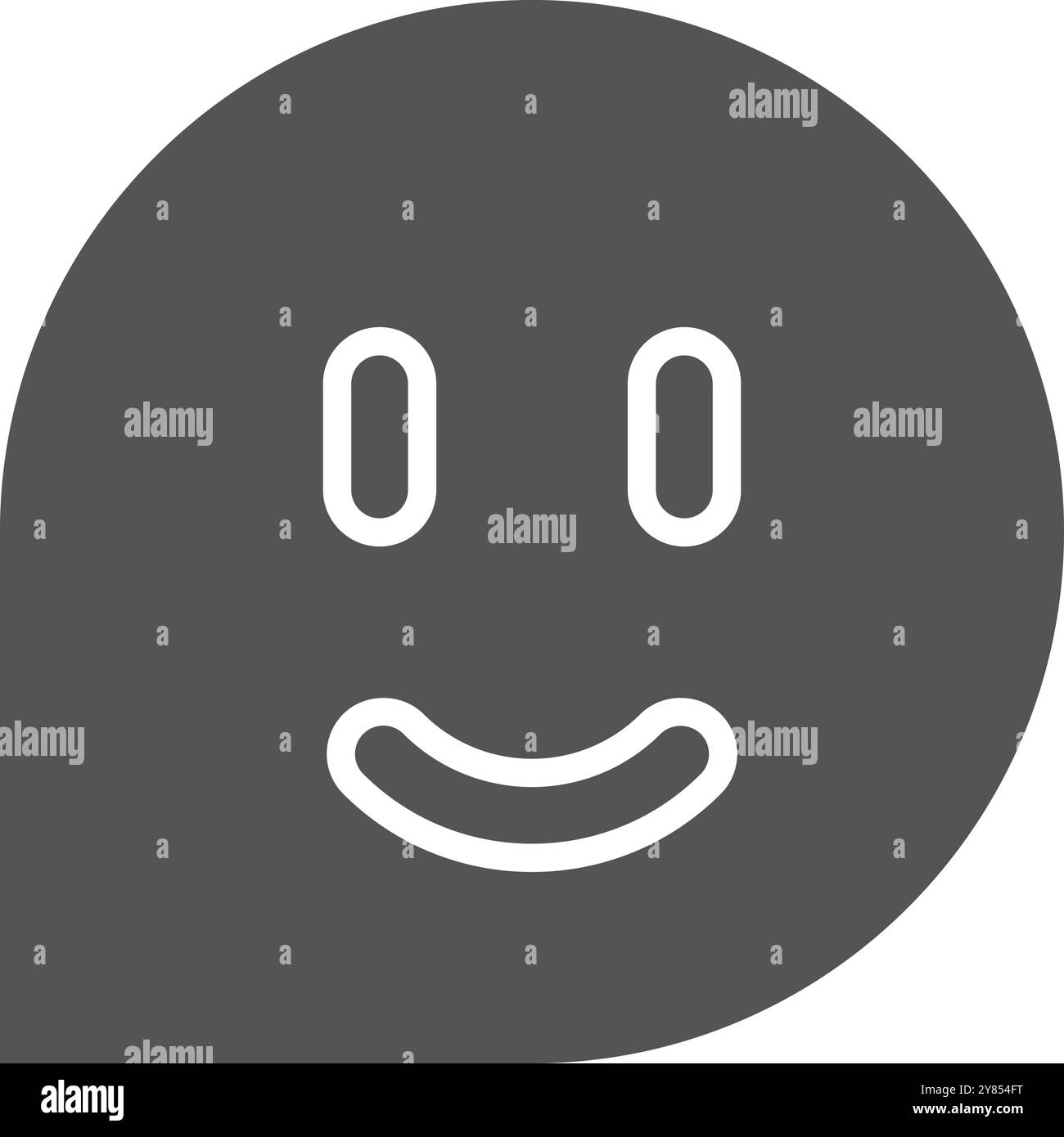 Schwarzes Symbol für Happy Smile-Chat-Nachricht Stock Vektor
