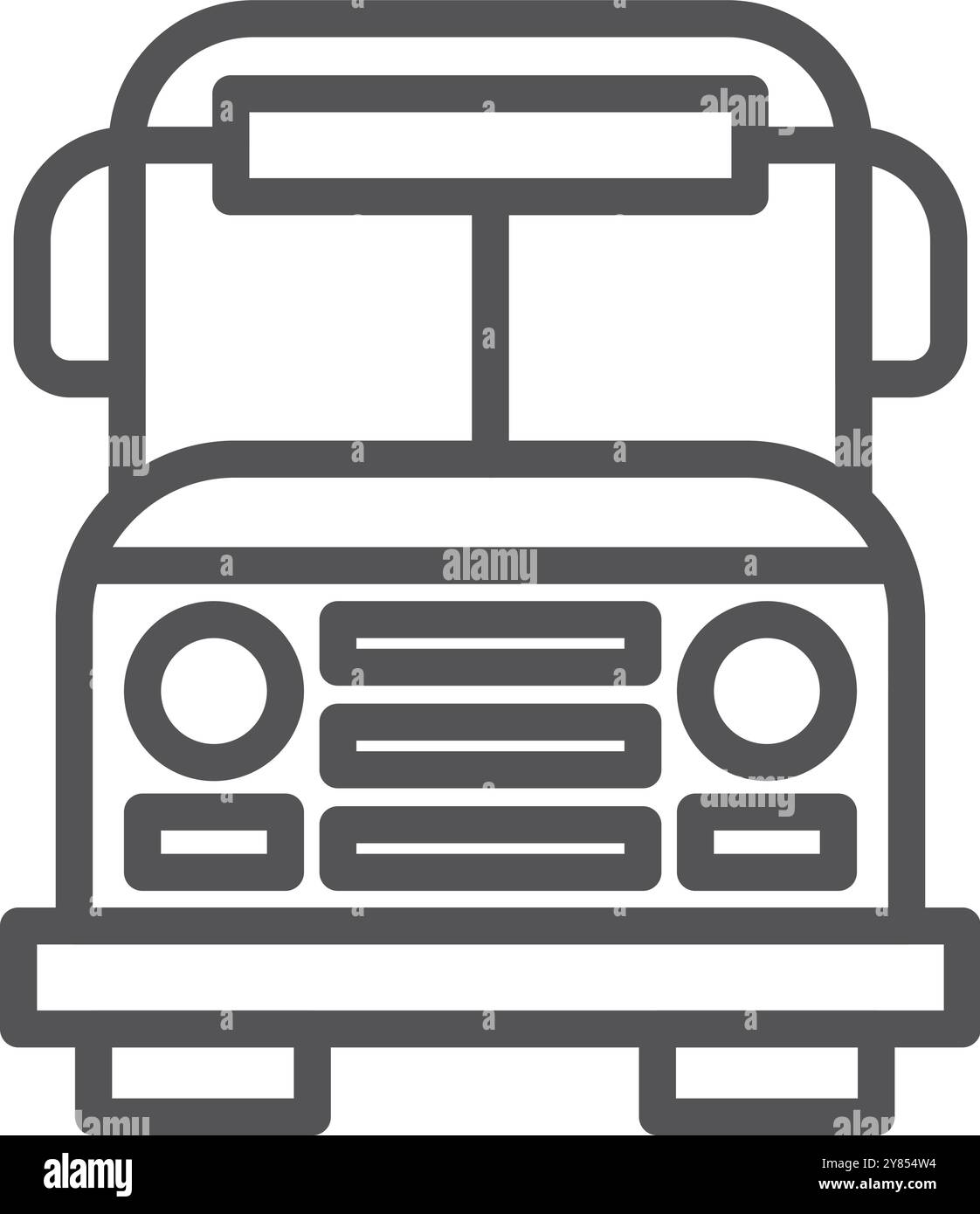 Symbol für Schulbuslinie. Symbol für öffentliche Verkehrsmittel Stock Vektor