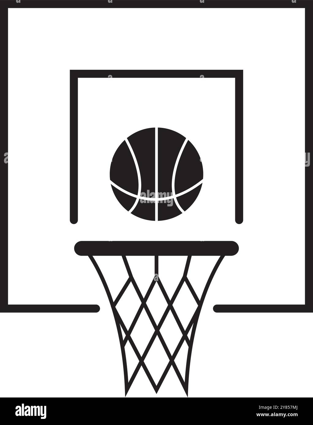 Logovorlage für das Basketballkorb-Symbol zur Vektordarstellung. Stock Vektor