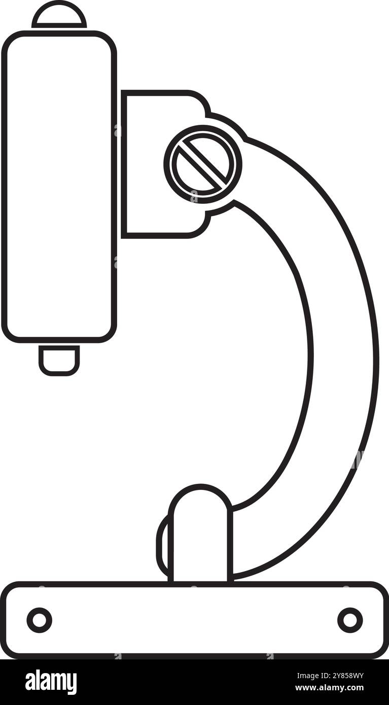 Mikroskop Icon Vektor Illustration Logo Design Stock Vektor