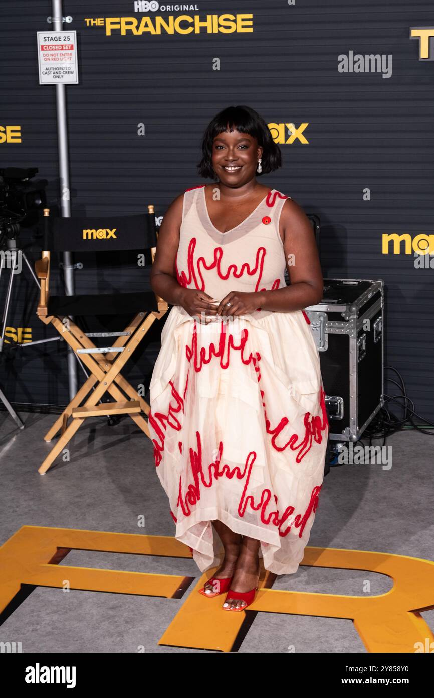 Los Angeles, USA. Oktober 2024. Lolly Adefope besucht am 1. Oktober 2024 die Premiere der HBO Original Series 'The Franchise' im Paramount Theater in Los Angeles, Kalifornien. Foto: Boston Schulz/imageSPACE Credit: Imagespace/Alamy Live News Stockfoto