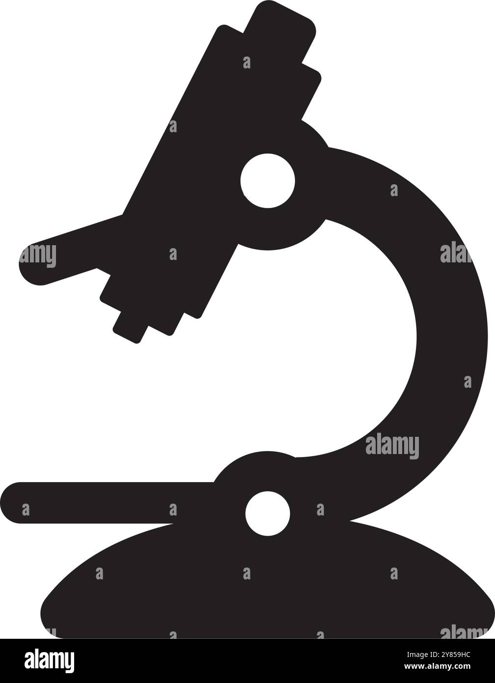 Mikroskop Icon Vektor Illustration Logo Design Stock Vektor