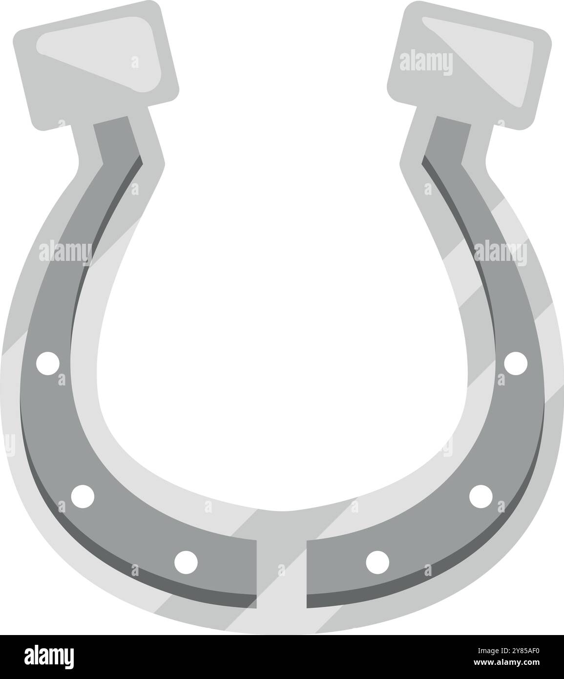 Ein Hufeisen-Zeichentricksymbol. Glückssymbol. Pferdeschild Stock Vektor