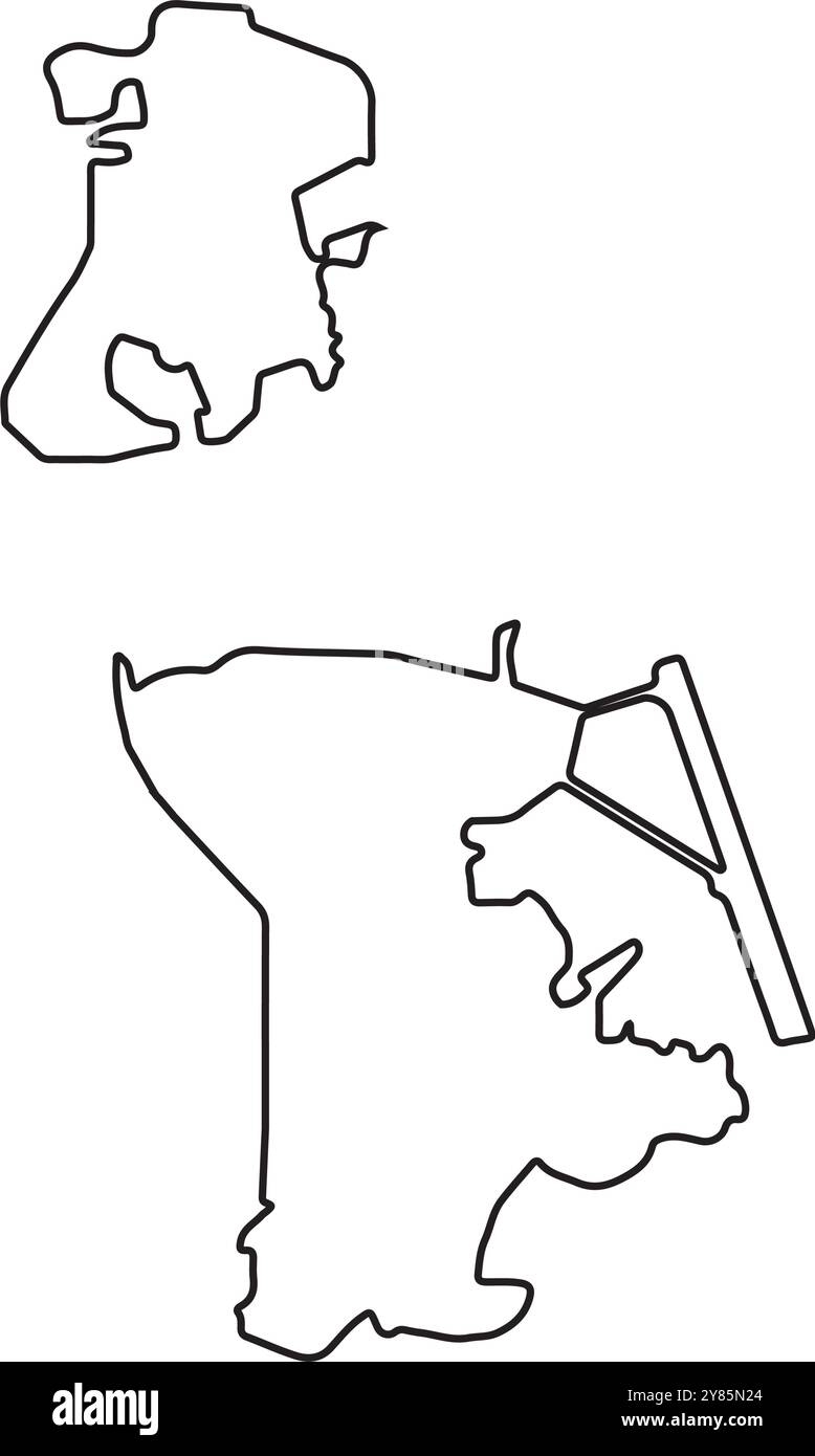 Karte von Macau Region Vektor Illustration Design Stock Vektor