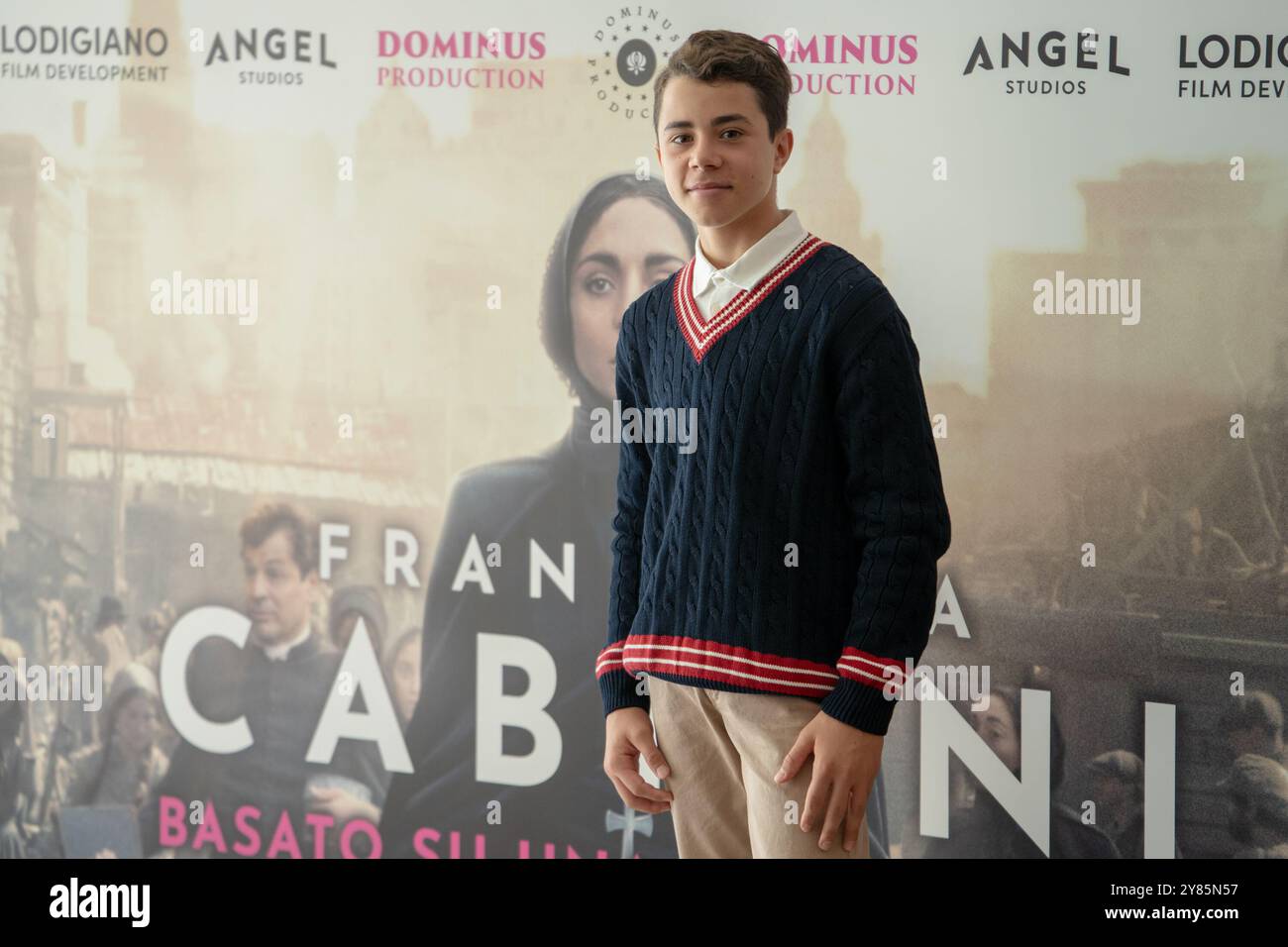 Rom, Italien. Oktober 2024. Federico Ielapi nimmt am 2. Oktober 2024 am Fotogespräch für „Francesca Cabrini“ im Cinema Adriano in Rom Teil. (Foto: Luca Carlino/NurPhoto) Credit: NurPhoto SRL/Alamy Live News Stockfoto