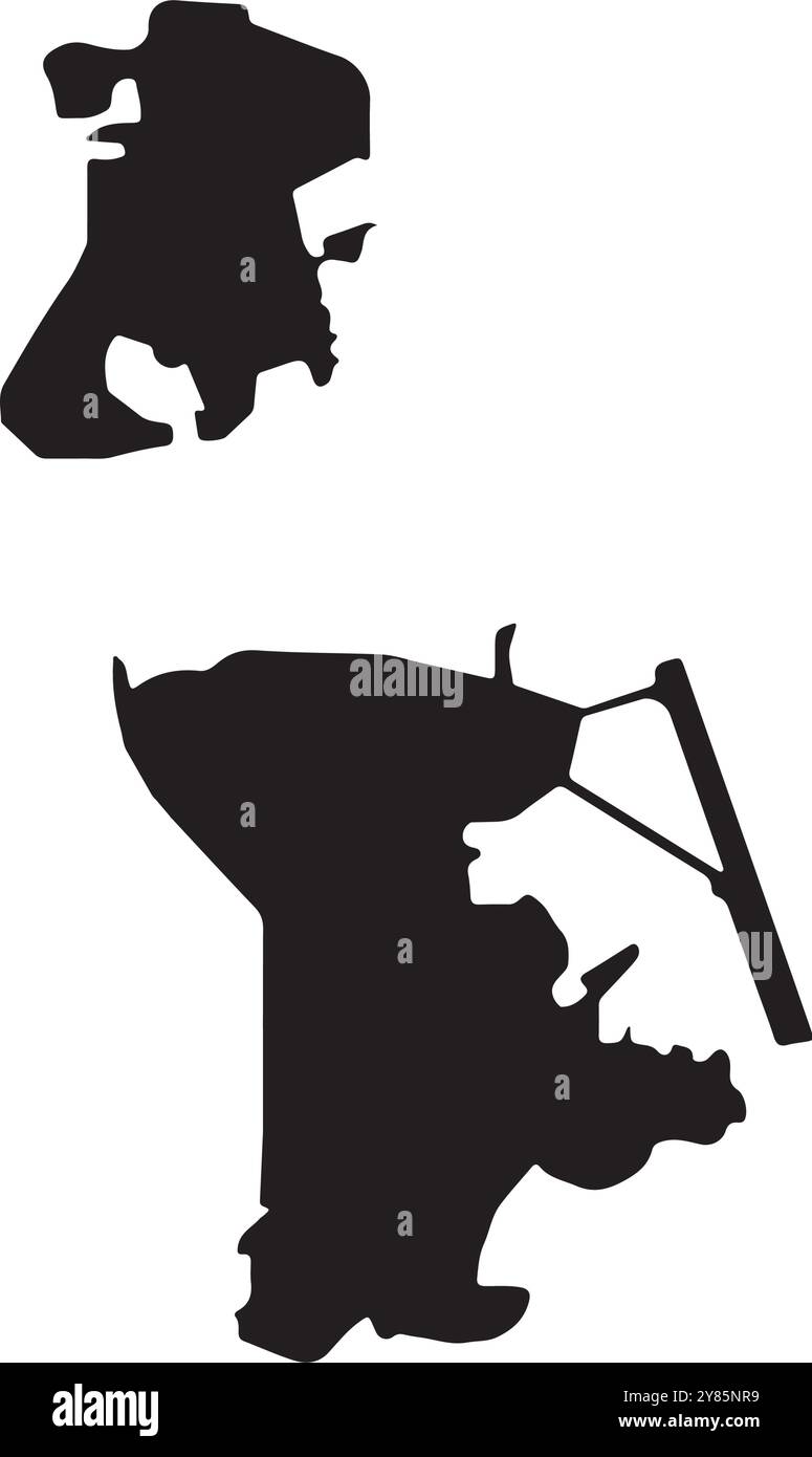 Karte von Macau Region Vektor Illustration Design Stock Vektor