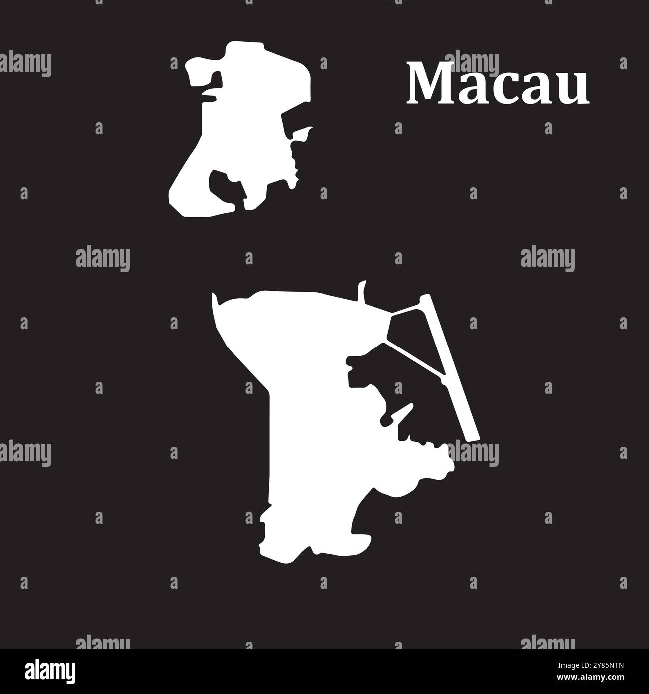 Karte von Macau Region Vektor Illustration Design Stock Vektor