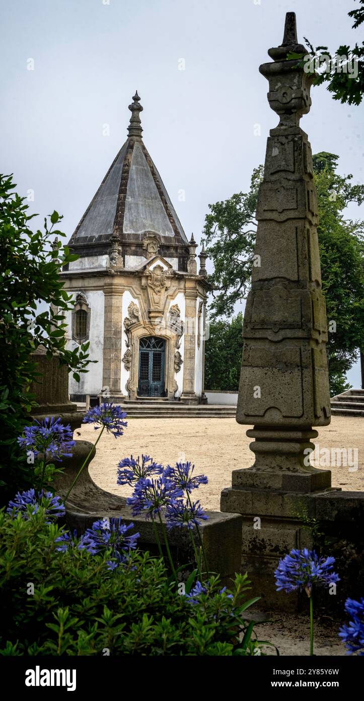 Heiligtum von Bom Jesus do Monte, Braga, Portugal. UNESCO-Weltkulturerbe. Juli 2021 Stockfoto