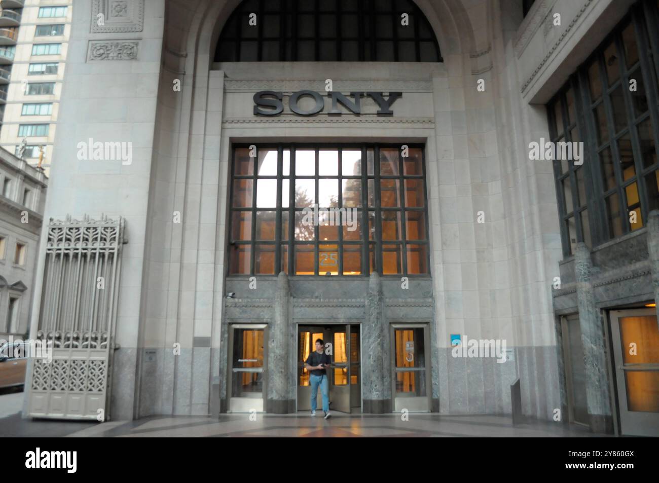 New York, Usa. Oktober 2024. Das Büro der Sony Corporation of America befindet sich in Manhattan, New York City. Quelle: SOPA Images Limited/Alamy Live News Stockfoto