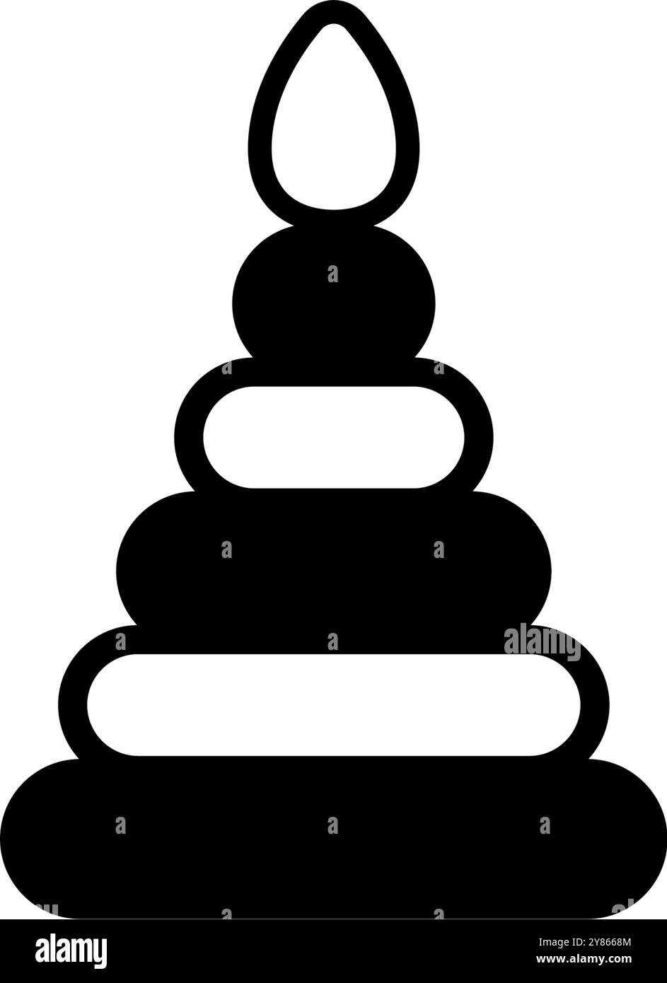 Minimalistischer Spielzeugesymbol für Babys, perfekt für die Entwicklung von Kindern und für Bildungszwecke. Stock Vektor