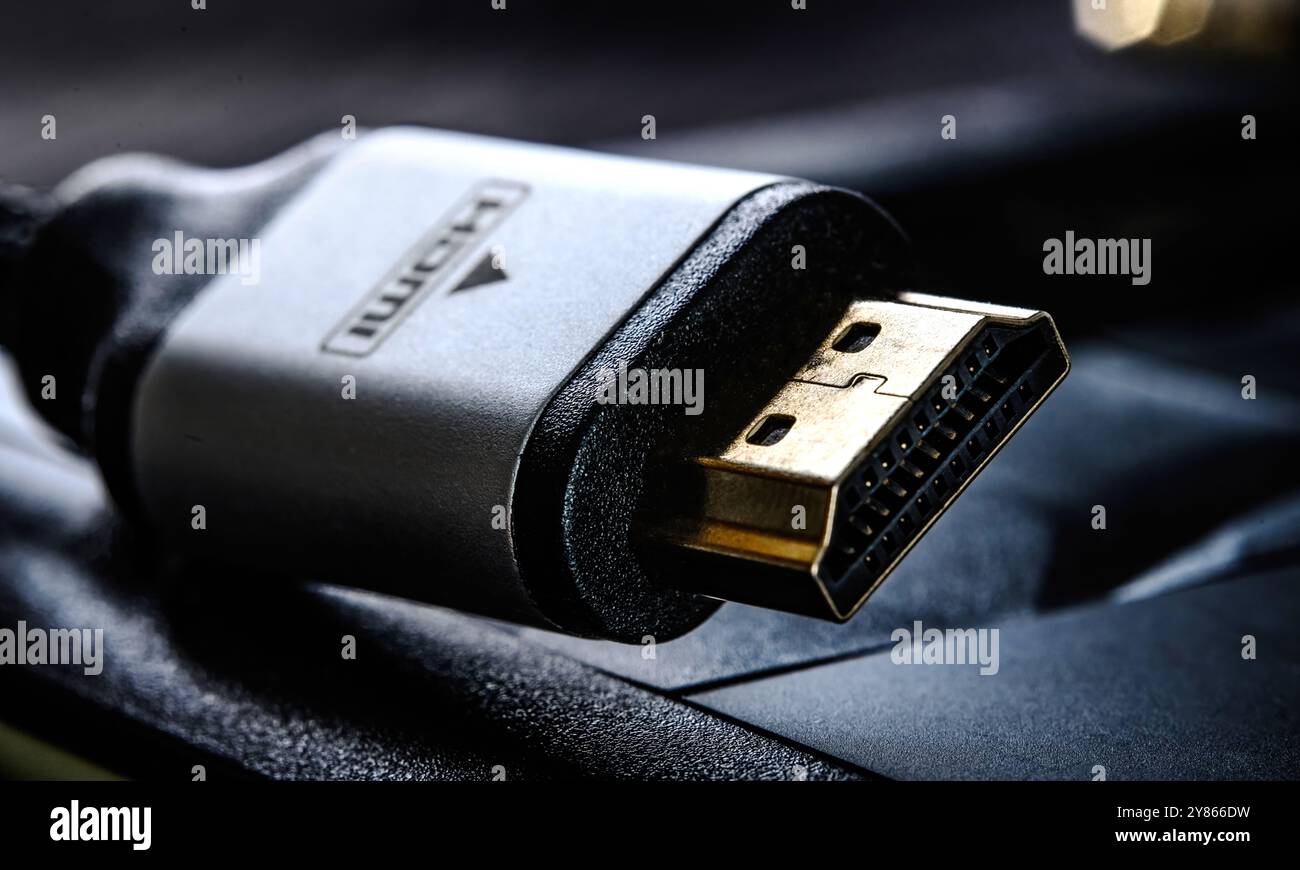 HDMI-Anschluss Nahaufnahme Stockfoto