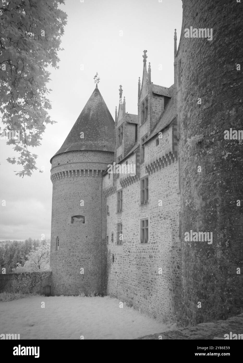 Château de La Clayette, Pays Charollais-Brionnais, Saône-et-Loire, Burgandy, Frankreich , Pays Charollais-Brionnais, Saône-et-Loire, Burgandy, Frankreich Stockfoto
