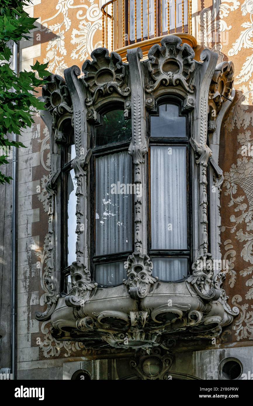 Casa Solà-Morales, modernistische Architekturroute in Olot, ein katalanisches Juwel voller Geschichte, Kultur und Erbe Stockfoto