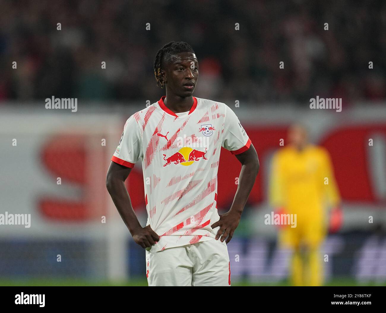 Leipzig, Deutschland. 2. Oktober 2024. Amadou Haidara aus Leipzig während des Champions League - MD2-Spiels zwischen RB Leipzig und Juventus in der Red Bull Arena, Leipzig. Quelle: Ulrik Pedersen/Alamy Stockfoto