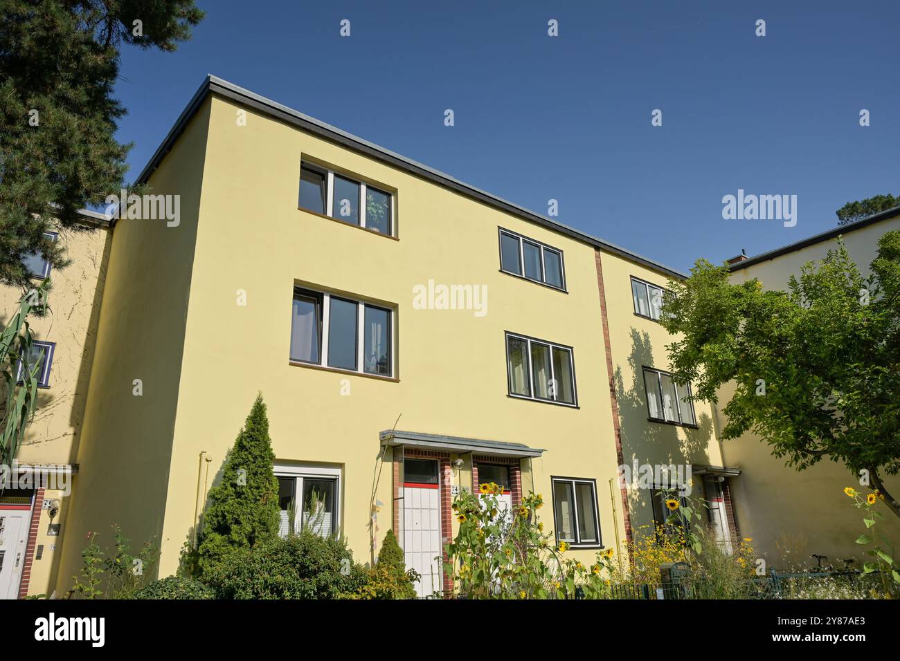 Wohnhaus in der Waldsiedlung Zehlendorf Onkel Toms Hütte, Architekt Bruno Taut, am Hegewinkel, Steglitz-Zehlendorf, Berlin, Deutschland Stockfoto