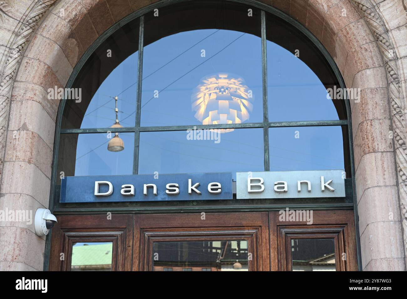 Kopenhagen, Dänemark - 1. August 2024: Danske Bank in Kopenhagen. Stockfoto