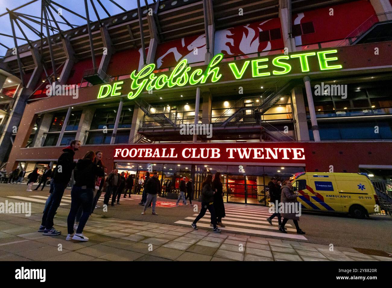 ENSCHEDE, 03.10.2024 , Stadion de Grolsch Veste, Fußball, UEFA Europa League, Saison 2024 / 2025, während des Spiels FC Twente - Fenerbahce, Eintritt Grolsch Veste Stockfoto