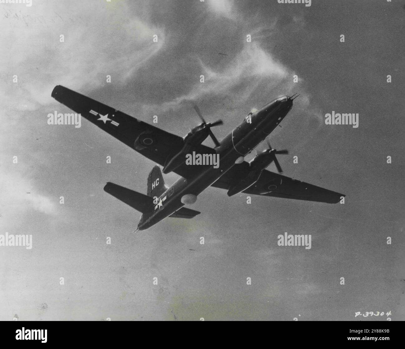 Martin mercator Langstrecken-Anti-U-Patrouillenflugzeug. Diese neuen 4-motorigen Flugzeuge (2/Propollor, Jet) werden bei der US Navy in Dienst gestellt. August 1950. Stockfoto