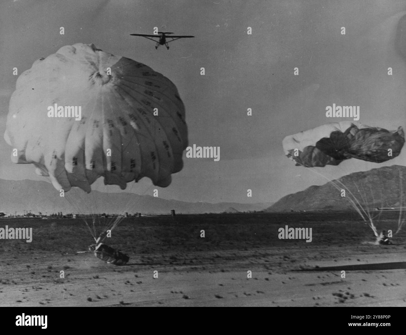 Aviation 981: Airborne Trupps USA. August 1940. (Foto vom Register & Tribune Syndicate). Stockfoto