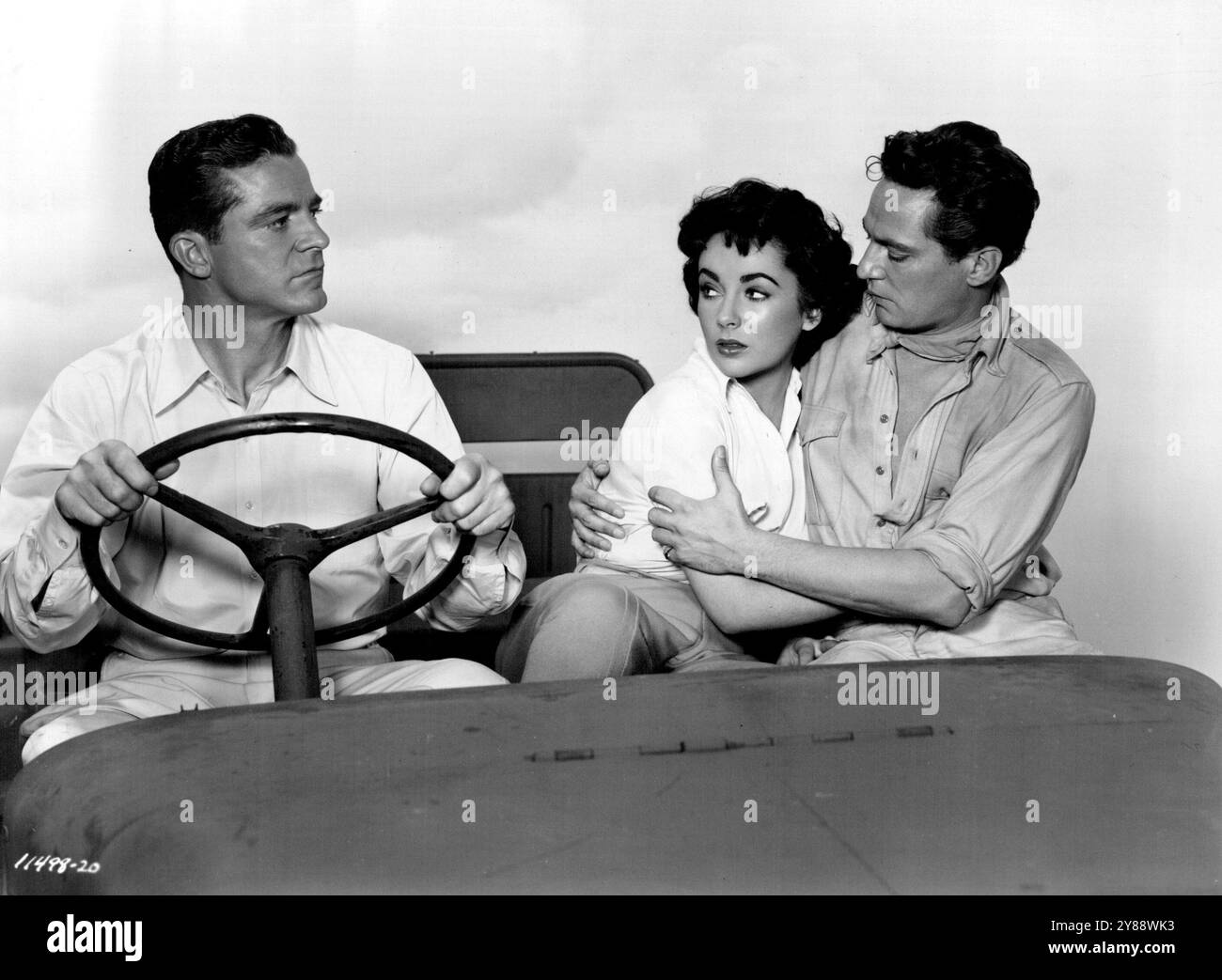 'Elefantenspaziergang' - Ein Paramount-Bild. Dana Andrews, Liz Taylor, Peter Finch. Januar 1953. Stockfoto