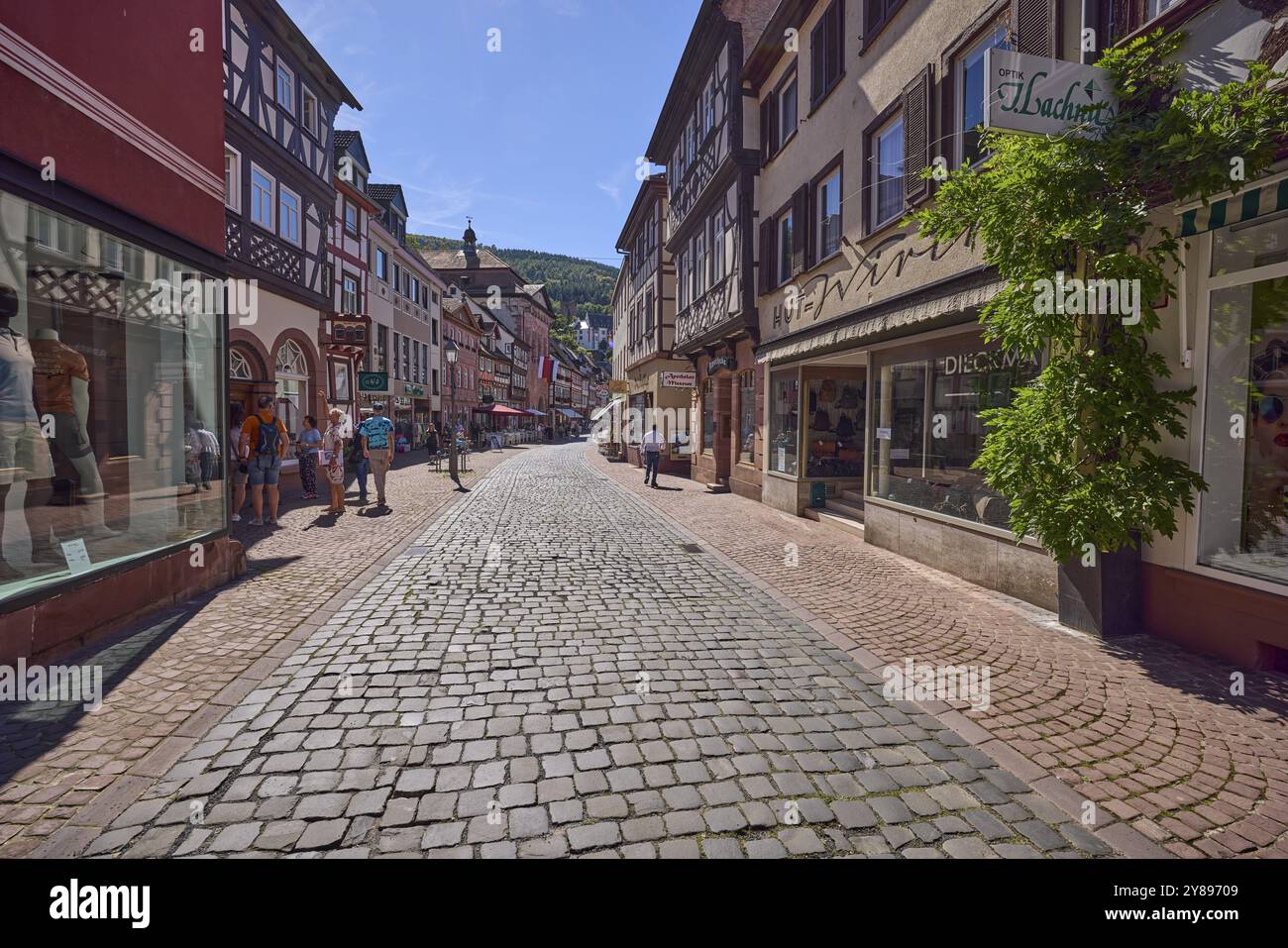 Hauptstraße, Altstadt und Fußgängerzone in Miltenberg, Unterfranken, Stadtteil Miltenberg, Bayern, Deutschland, Europa Stockfoto