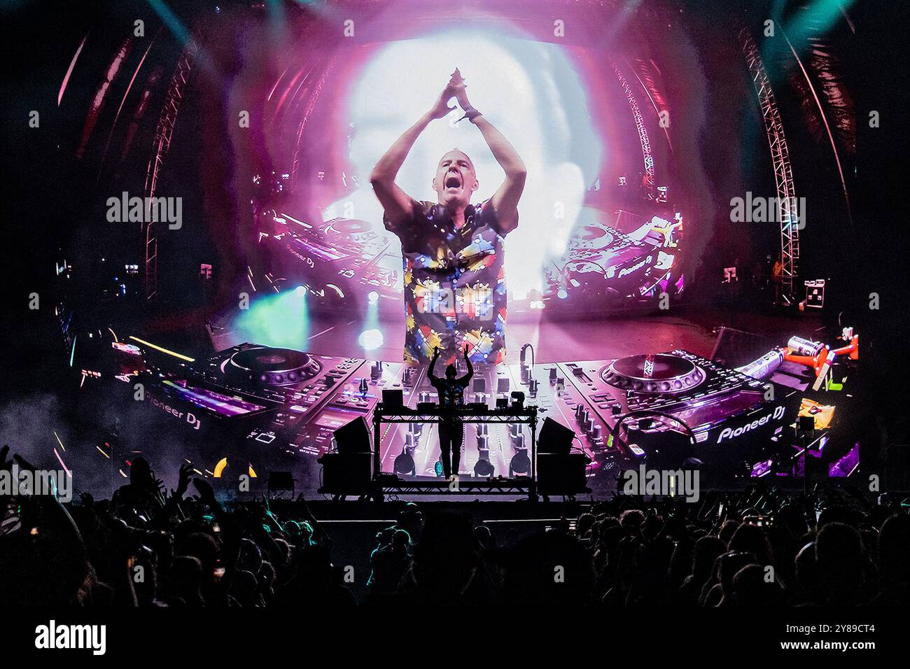 PORTSMOUTH, ENGLAND: Verschiedene Künstler treten am ersten Tag des siegreichen Festivals auf Southsea Common auf. Mit: FAT Boy Slim Where: Portsmouth, Großbritannien Wann: 23 Aug 2024 Credit: Neil Lupin/WENN Stockfoto