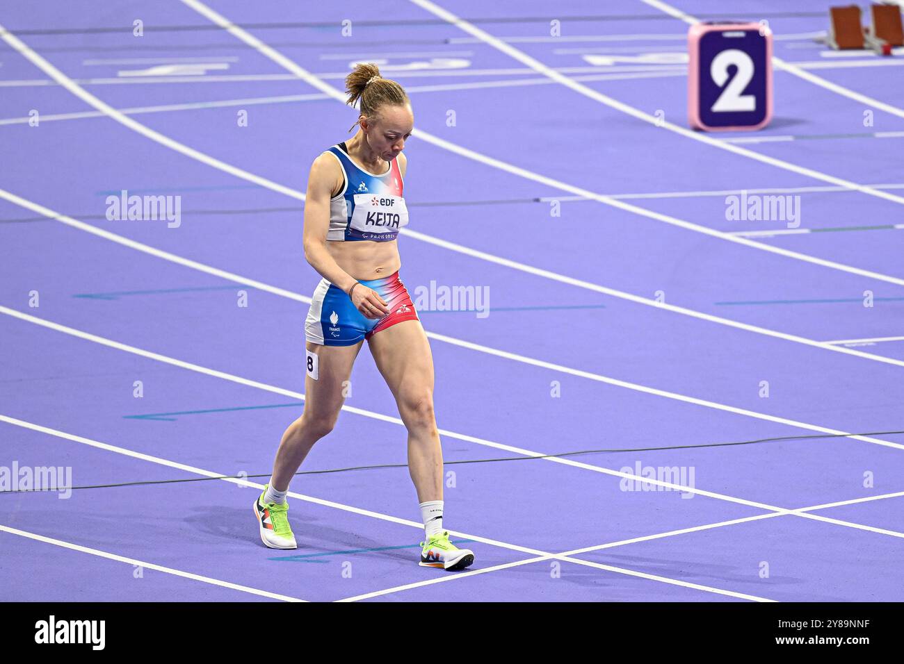 Nantenin Keita während der Leichtathletik-Veranstaltung der Paralympischen Spiele 2024 in Paris am 5. September 2024. Quelle: Victor Joly/Alamy Live News Stockfoto