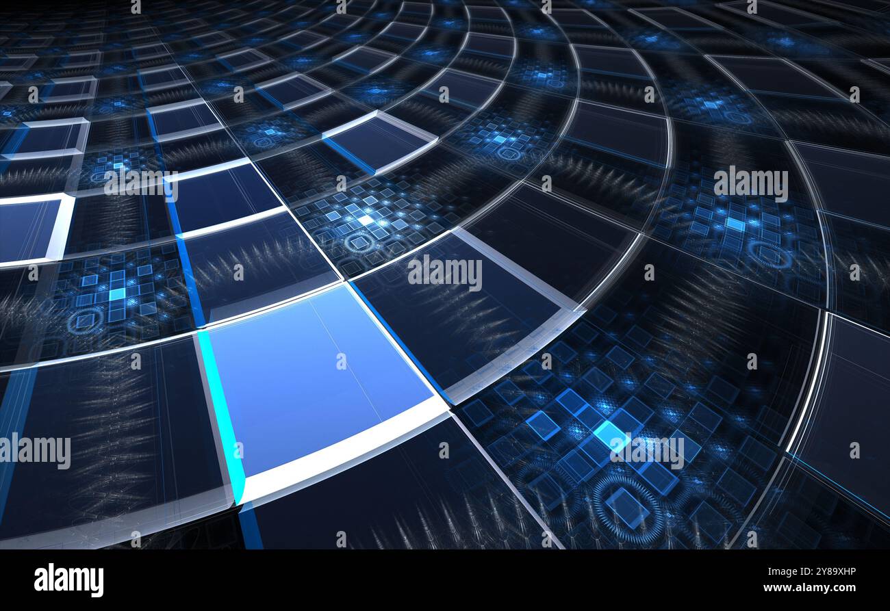Geometrischer Hintergrund der 3D-Illusion Stockfoto