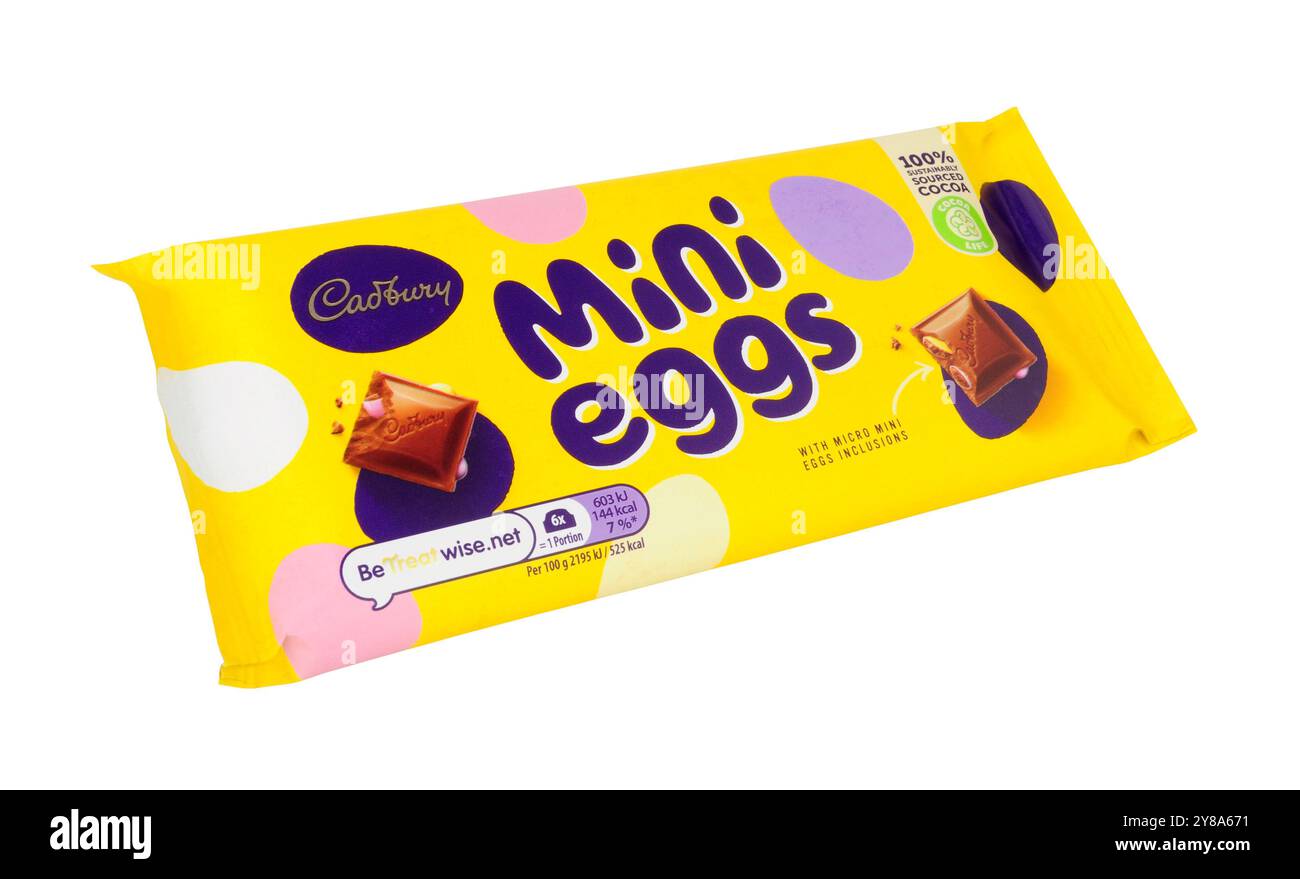 Cadbury Mini Eierschokolade, Milchschokolade mit Mini-Eiern inklusive Stockfoto