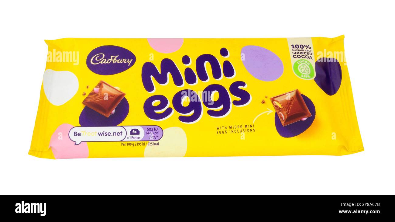 Cadbury Mini Eierschokolade, Milchschokolade mit Mini-Eiern inklusive Stockfoto