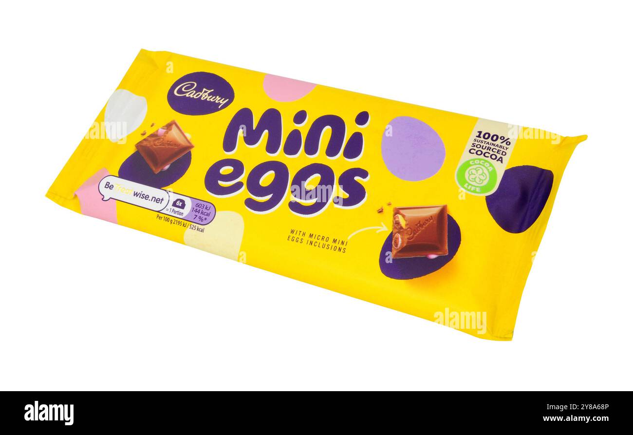 Cadbury Mini Eierschokolade, Milchschokolade mit Mini-Eiern inklusive Stockfoto