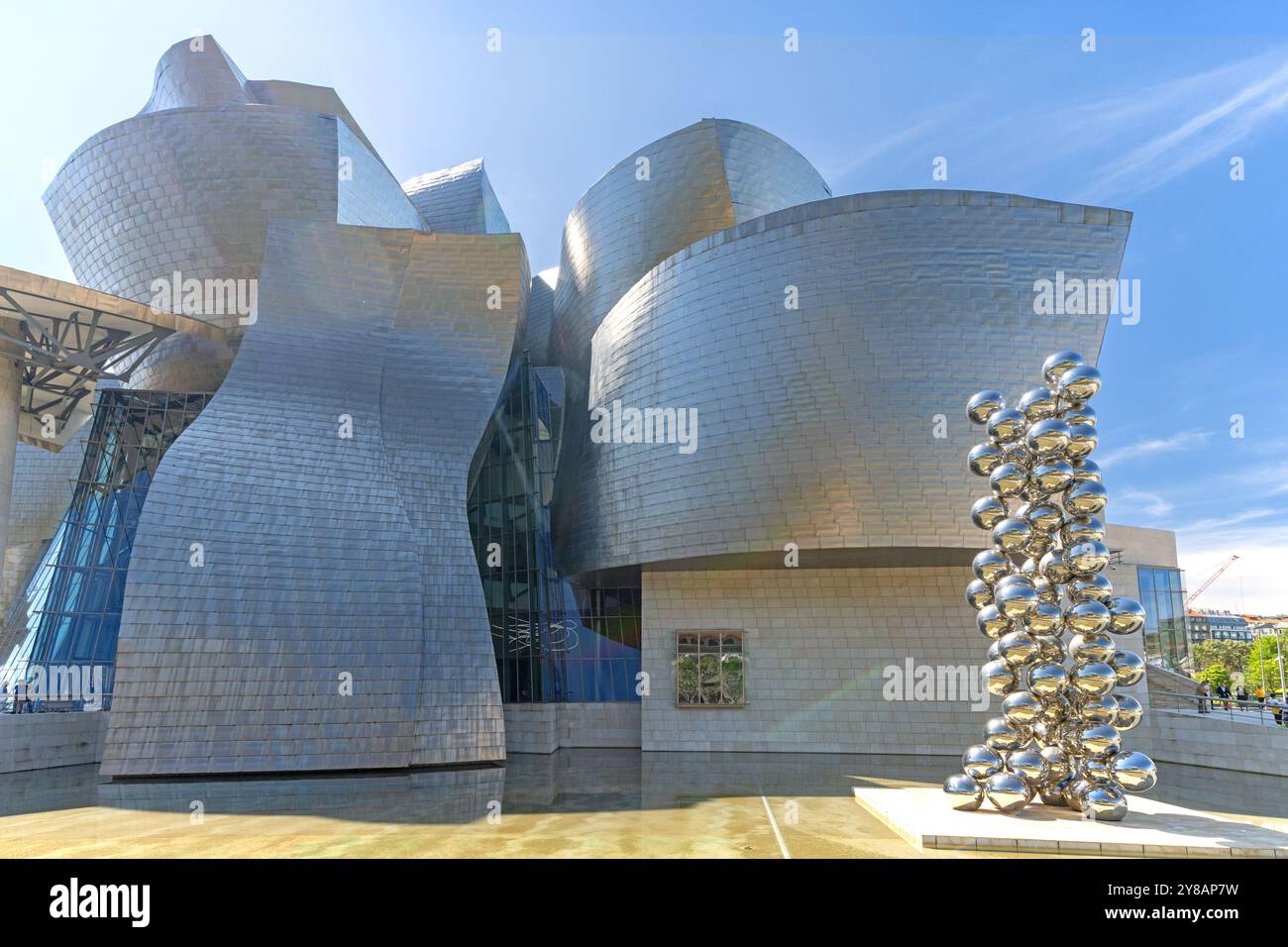 Guggenheim Museum Bilbao, Nordseite des Museums, Spanien, Bilbao Stockfoto