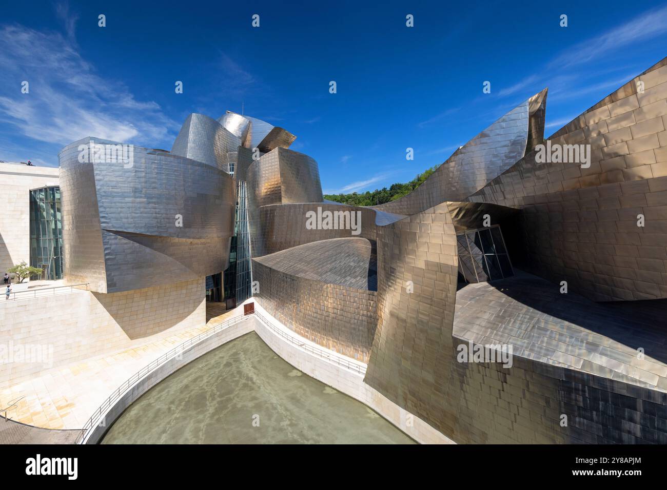 Guggenheim Museum Bilbao, Ostseite des Museums, Spanien, Bilbao Stockfoto