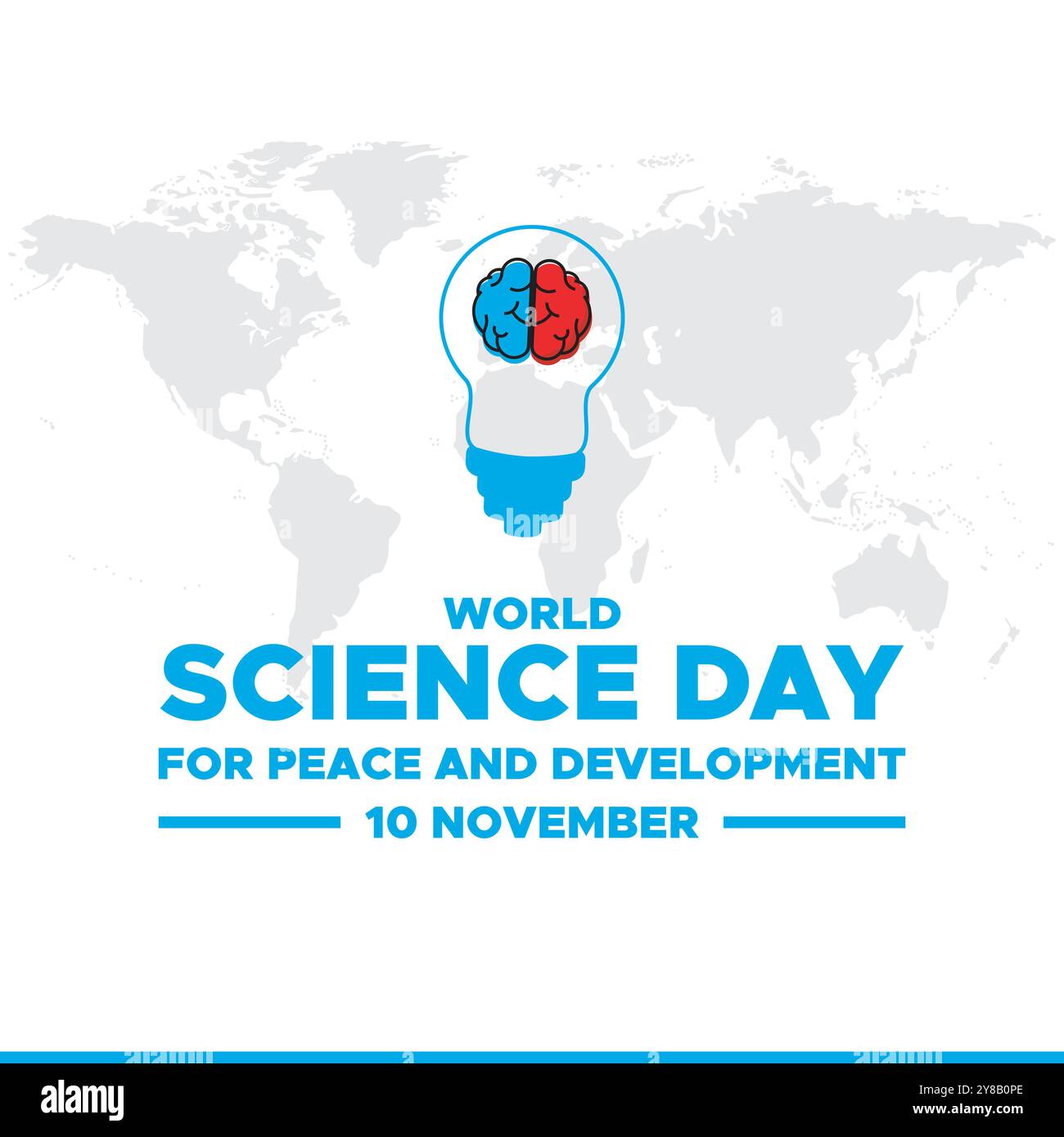 World Science Day for Peace and Development, 10. November, Vektor Graphic World Science Day for Peace and Development, Grußkarte, Stock Vektor