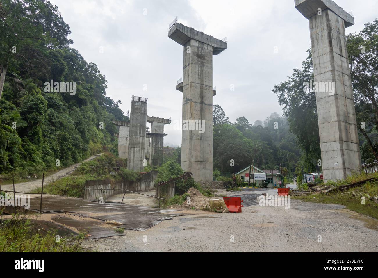 Betonkonstruktionen im Ampang Recreational Forest Kuala Lumpur, Malaysia Stockfoto