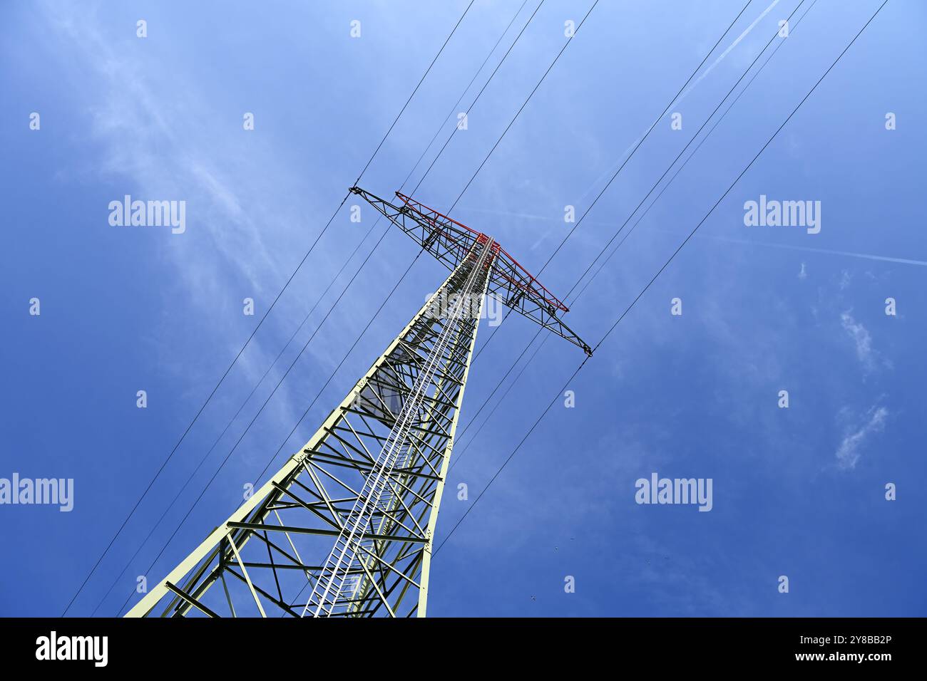 Hochspannungspylon, Strompreise, Stromabgabe, Hochspannungsmast, Strompreise, Stromumlage Stockfoto