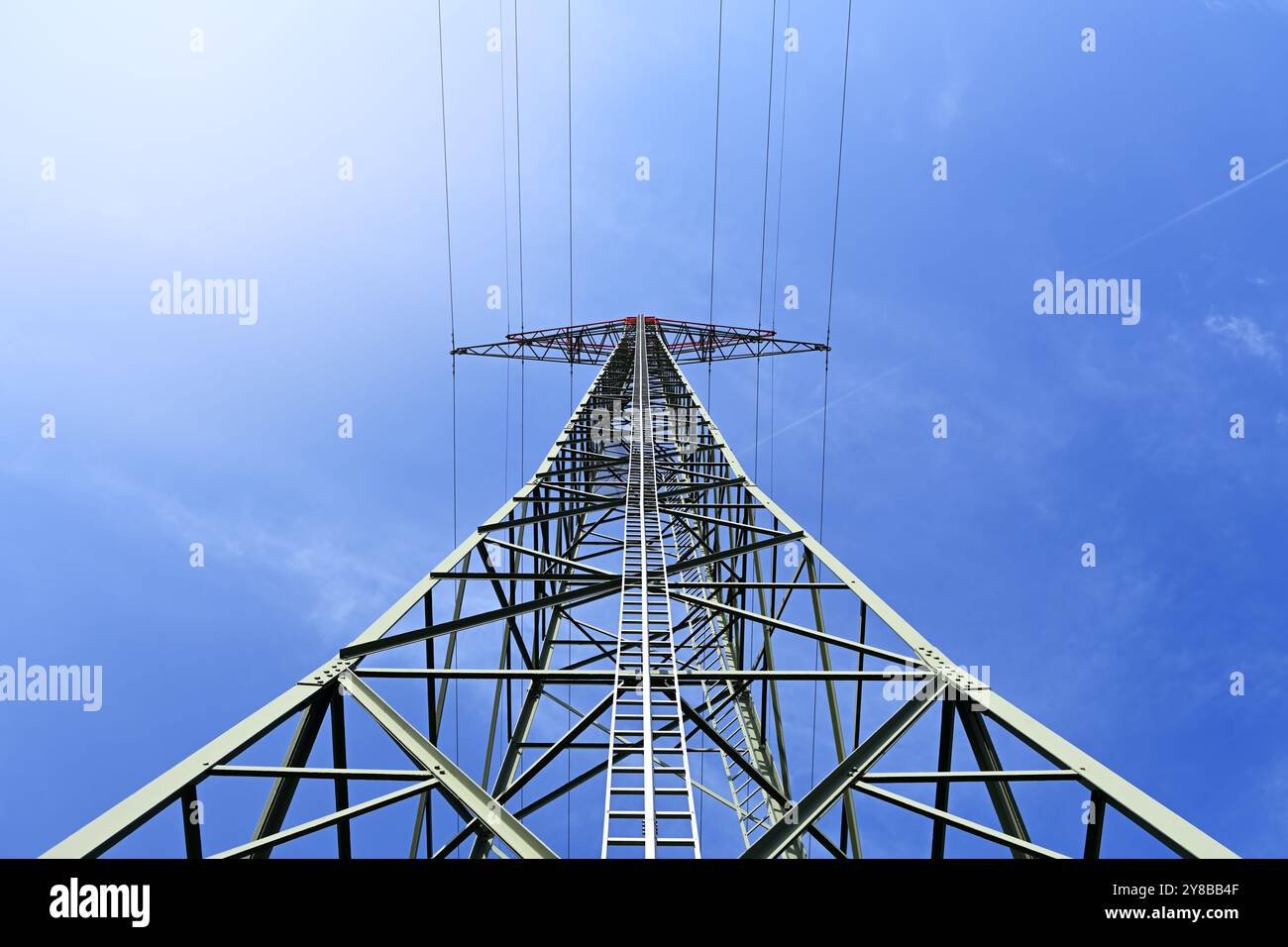 Hochspannungspylon, Strompreise, Stromabgabe, Hochspannungsmast, Strompreise, Stromumlage Stockfoto