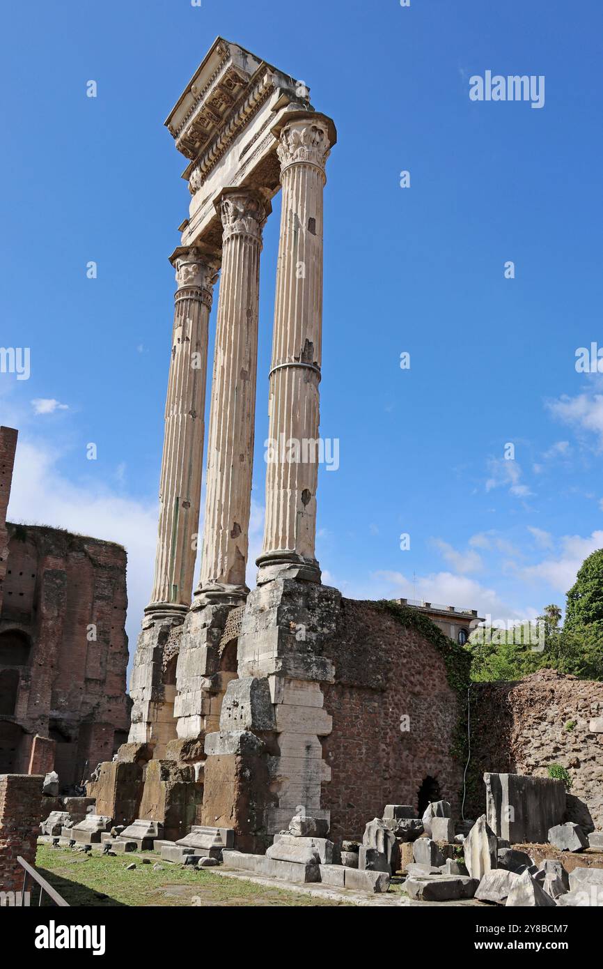 Tempio dei Dioscuri, Forum Romanum, Italien Stockfoto