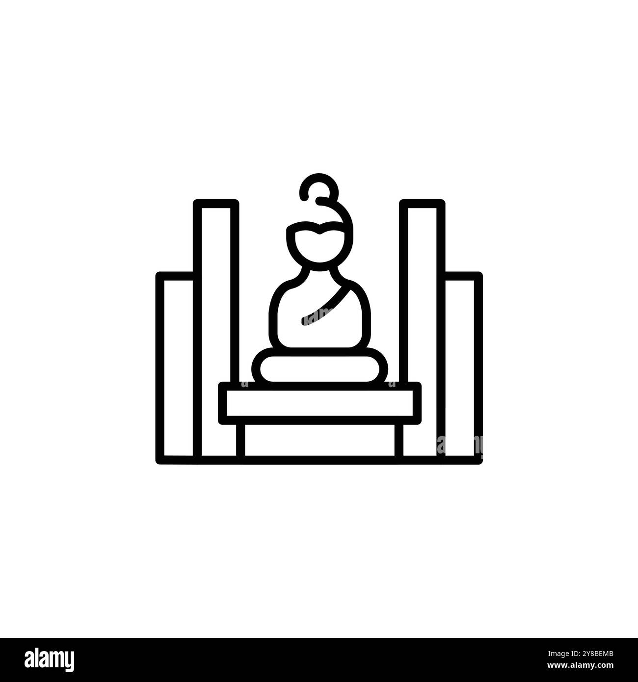Buddha-Statue-Symbol Stock Vektor