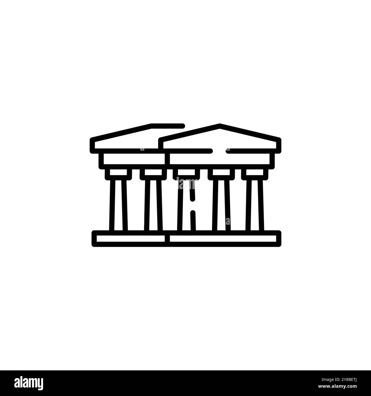 Symbol Des Museumsgebäudes Stock Vektor