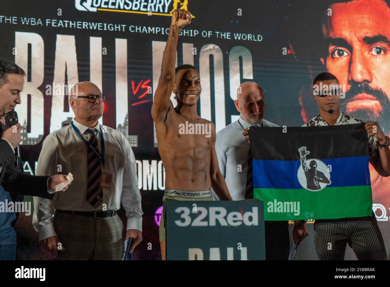 Nick Ball vs. Ronnie Rios Weigh Inns - WBA Featherweight Championship of the World - M&S Bank Arena Liverpool - Freitag, 6. September 2024 Stockfoto