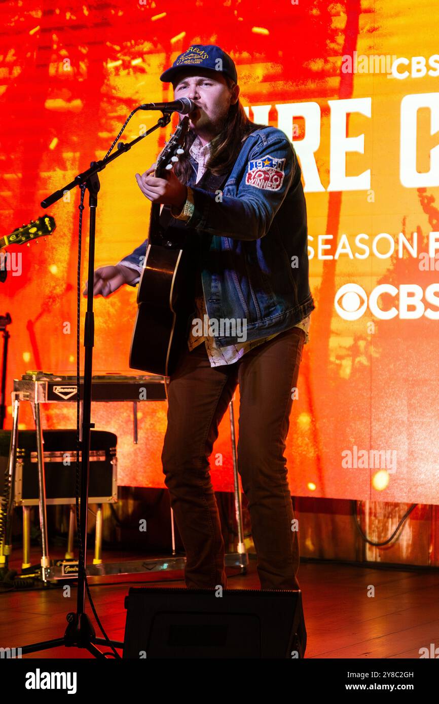 Nashville, USA. Oktober 2024. Ben Chapman tritt am 3. Oktober 2024 im NashHouse Southern Spoon and Saloon in Nashville, Tennessee auf. (Foto: Kindell Buchanan/SIPA USA) Credit: SIPA USA/Alamy Live News Stockfoto