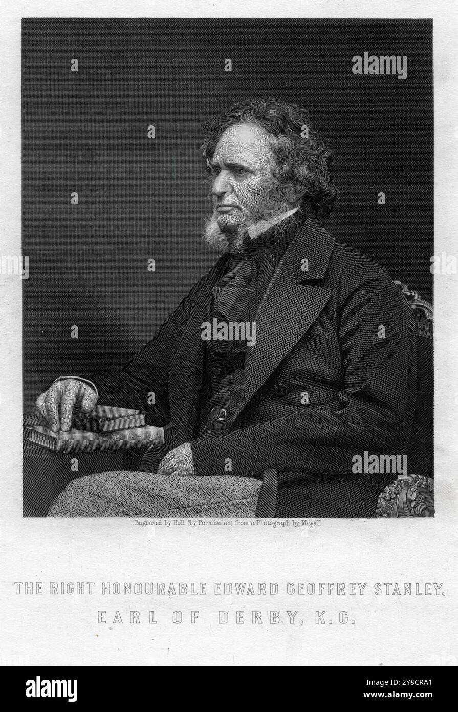 John Jabez Mayall – Edward Smith Stanley, 14. Earl of Derby, 1861 Stockfoto